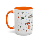 Los Angeles Christmas Mug | Watercolor City Souvenir | Ceramic Coffee Cup (11oz or 15oz)