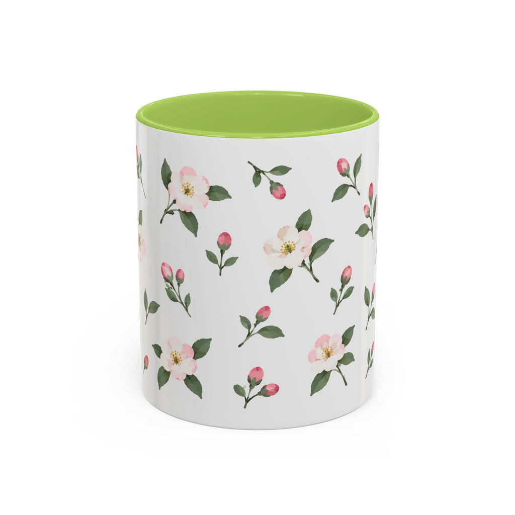 Michigan Apple Blossom Mug, State Flower Floral Coffee Cup, 11oz Botanical Gift