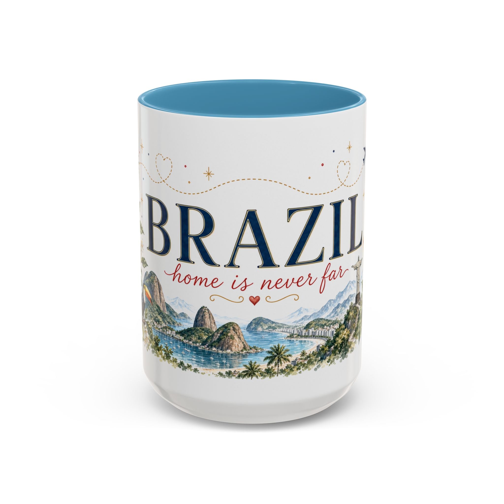 Brazil Home Country Mug | Moving Away Gift | Long Distance Friendship | 11 oz 15 oz Accent Mug