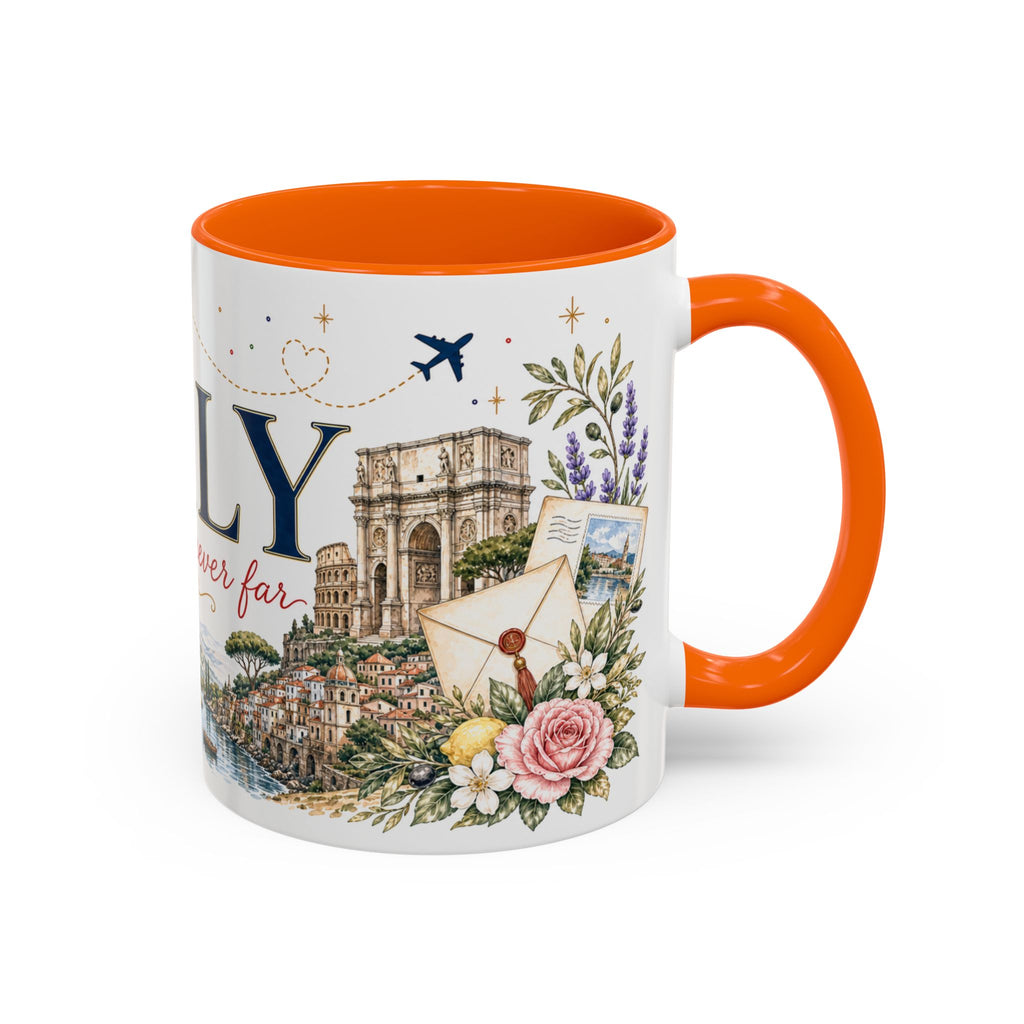 Italy Home Country Mug | Moving Away Gift | Long Distance Friendship | 11 oz 15 oz Accent Mug
