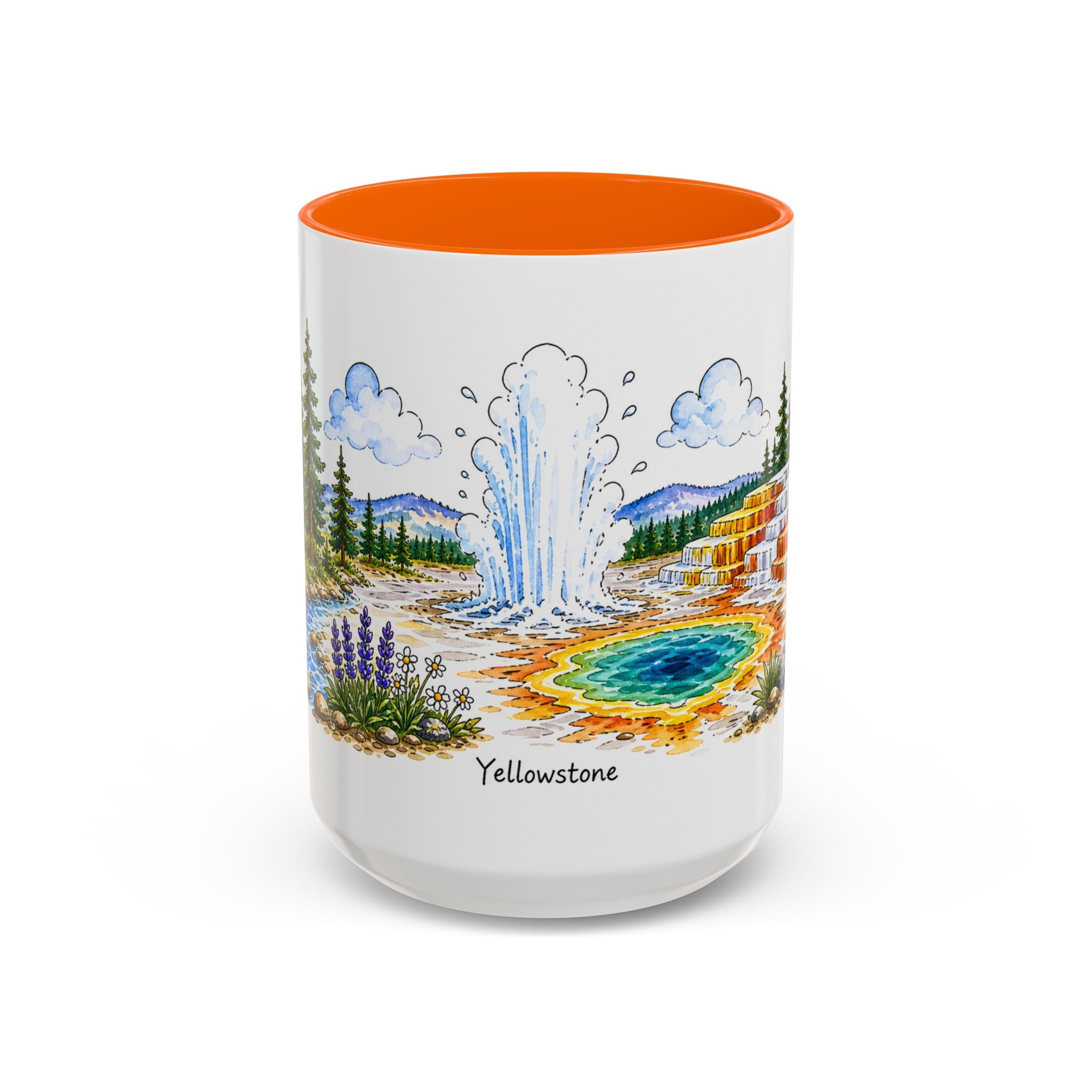 Yellowstone National Park Mug | US Travel Souvenir Accent Coffee Mug | 11oz 15oz Ceramic Cup