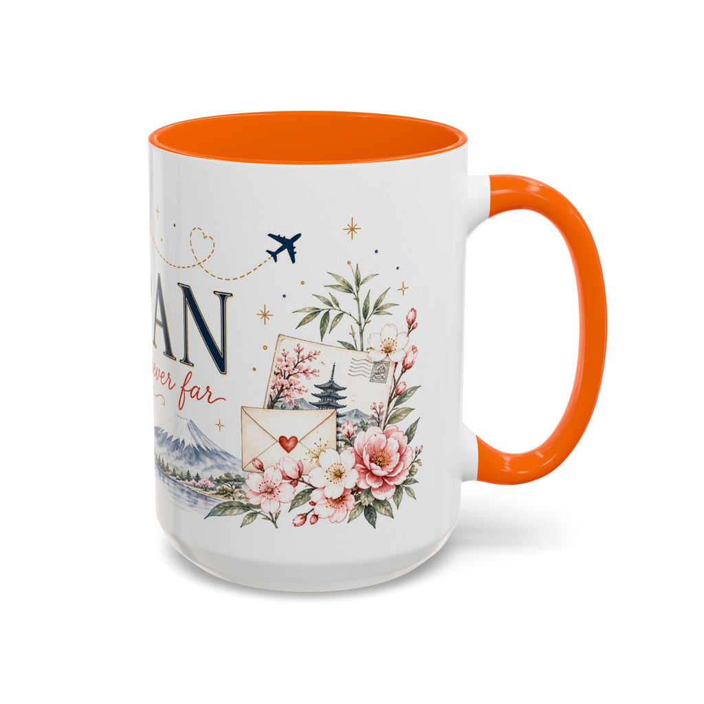 Japan Home Country Mug | Moving Away Gift | Long Distance Friendship | 11 oz 15 oz Accent Mug