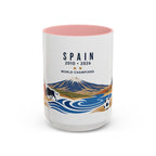 Spain World Champions Mug | 2010 2026 Spanish Soccer Gift | Two Time Football Champion Cup | 11oz 15oz Accent Mug