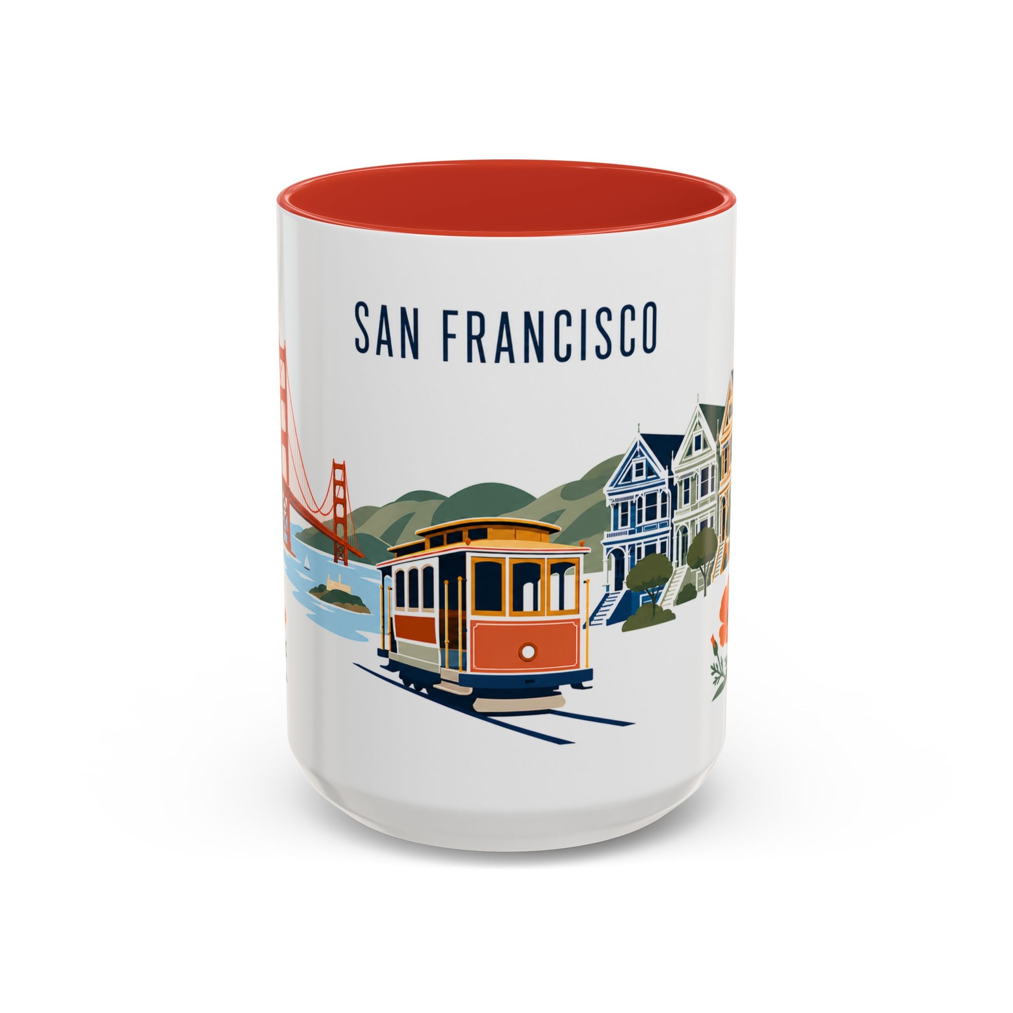 San Francisco Coffee Mug | United States Travel Souvenir | Porcelain Decal City Gift | 11oz 15oz Accent Mug