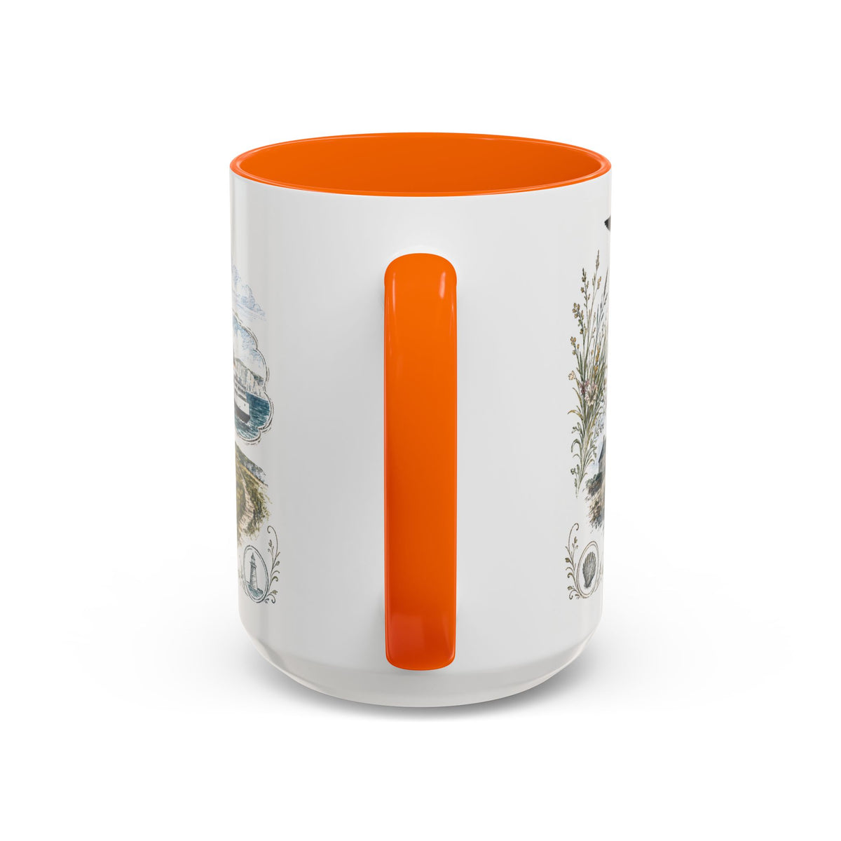 White Cliffs of Dover Mug, England Travel Souvenir, Bucket List Gift, Accent Ceramic Coffee Mug 11oz 15oz