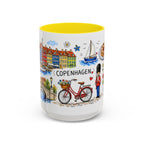 Copenhagen Travel Mug | European City Souvenir Accent Coffee Mug | 11oz 15oz Ceramic Cup