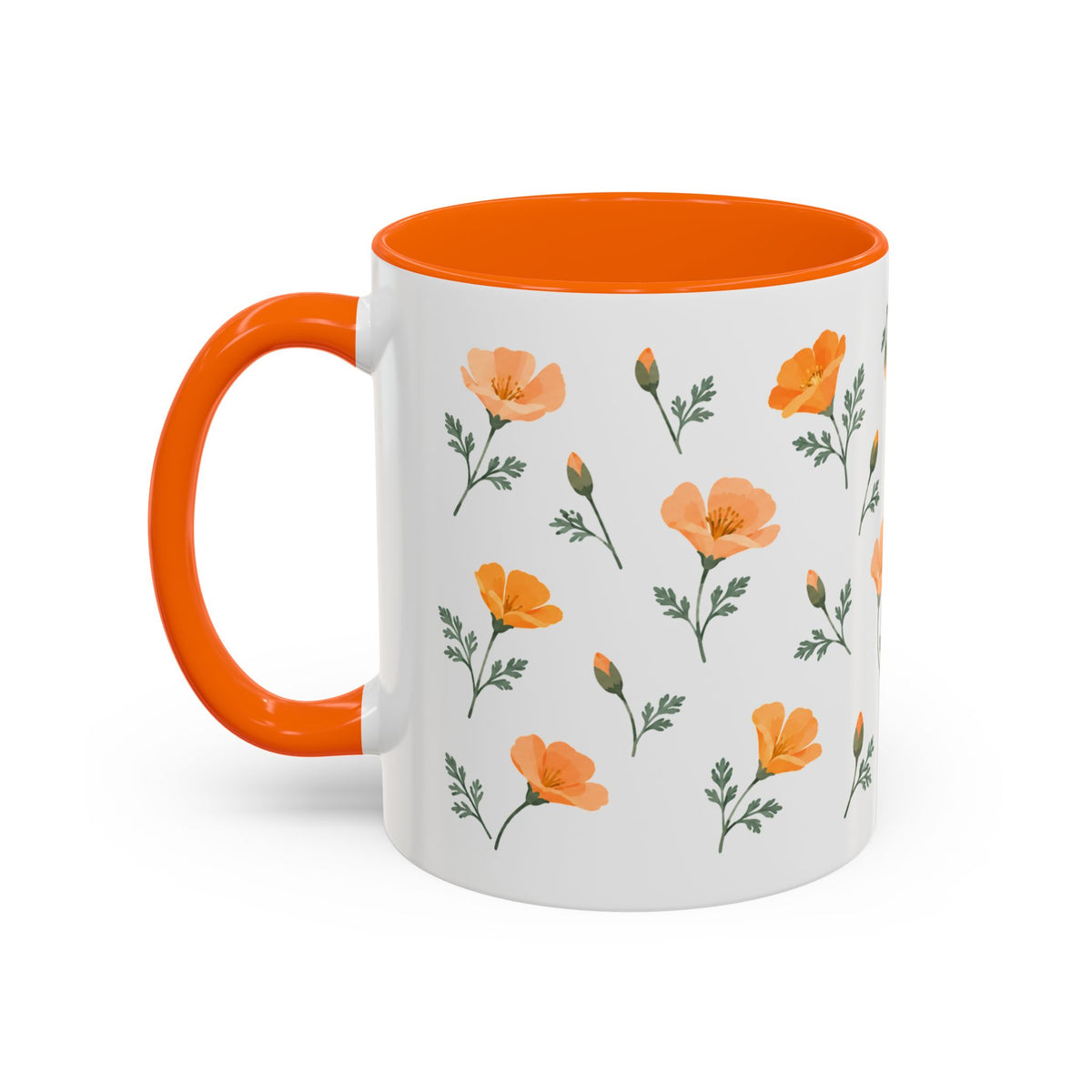 California California poppy Mug, State Flower Floral Coffee Cup, 11oz Botanical Gift