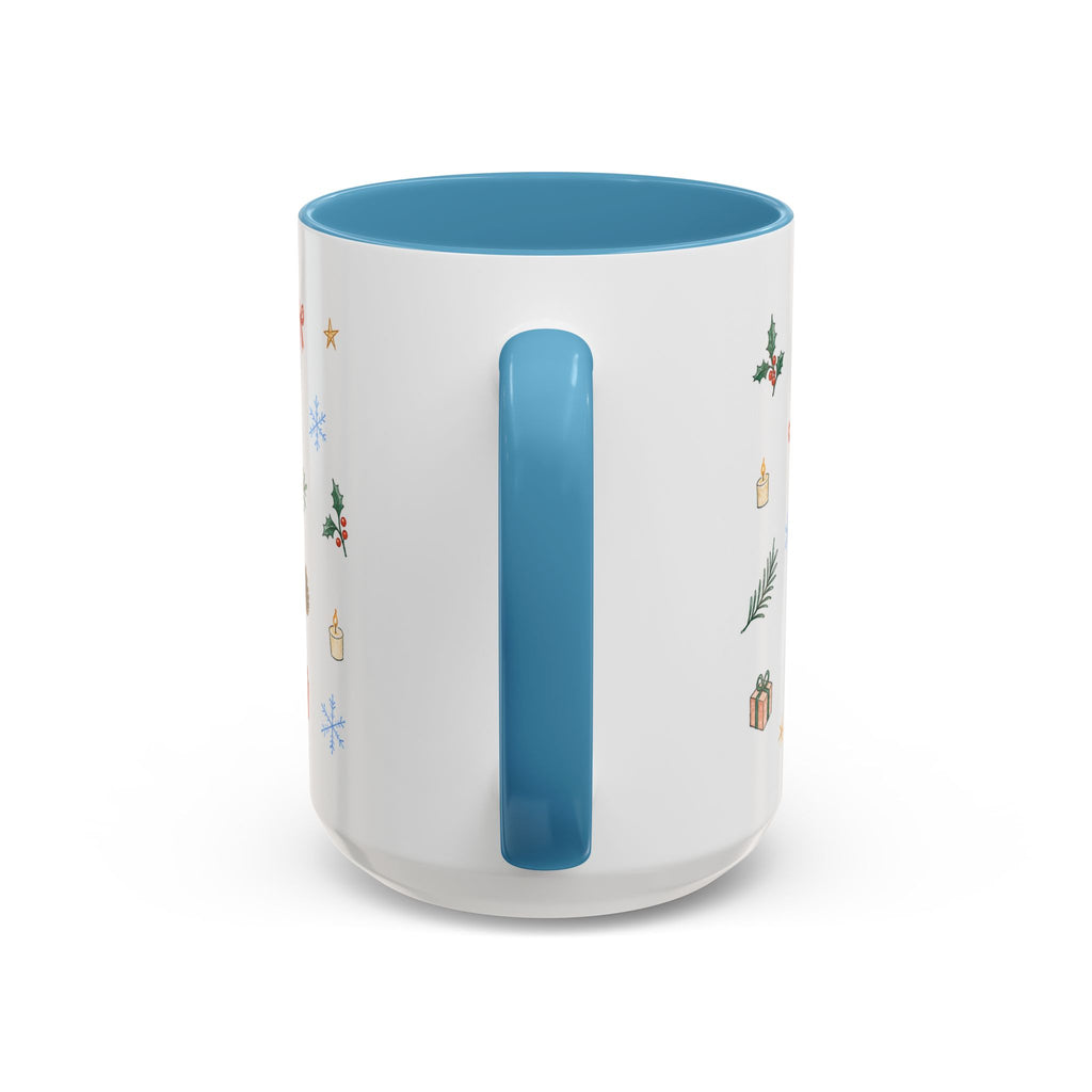 Seattle Christmas Mug | Watercolor Travel Souvenir | Holiday Gift | Accent Ceramic Coffee Cup 11oz 15oz