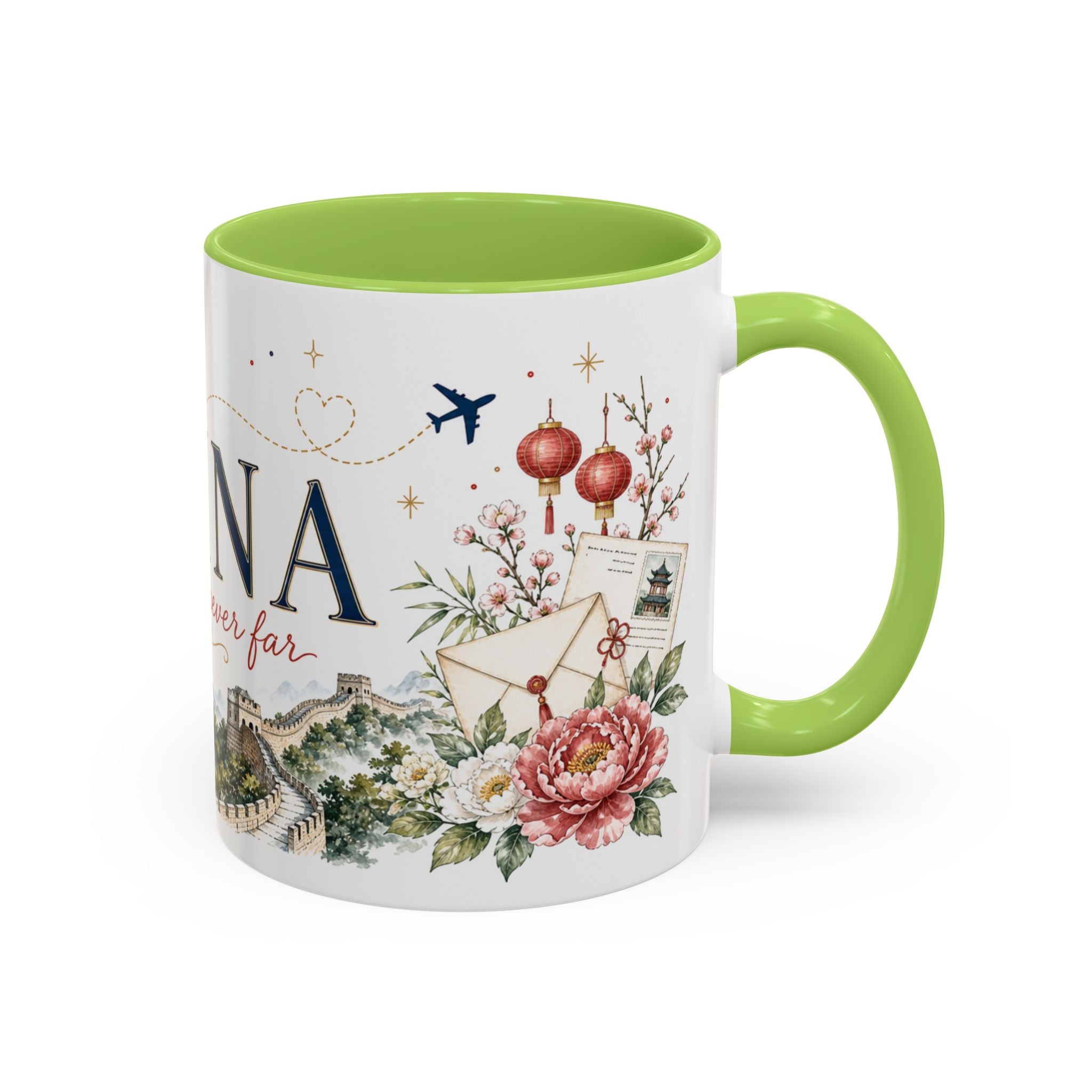 China Home Country Mug | Moving Away Gift | Long Distance Friendship | 11 oz 15 oz Accent Mug