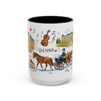 Vienna Travel Mug | European City Souvenir Accent Coffee Mug | 11oz 15oz Ceramic Cup