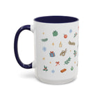 Angkor Christmas Mug | Watercolor Travel Souvenir | Holiday Gift | Accent Ceramic Coffee Cup 11oz 15oz