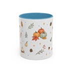 Thanksgiving Turkey Mug | Friendly Woodland Watercolor Gift | Autumn Accent Cup 11oz 15oz