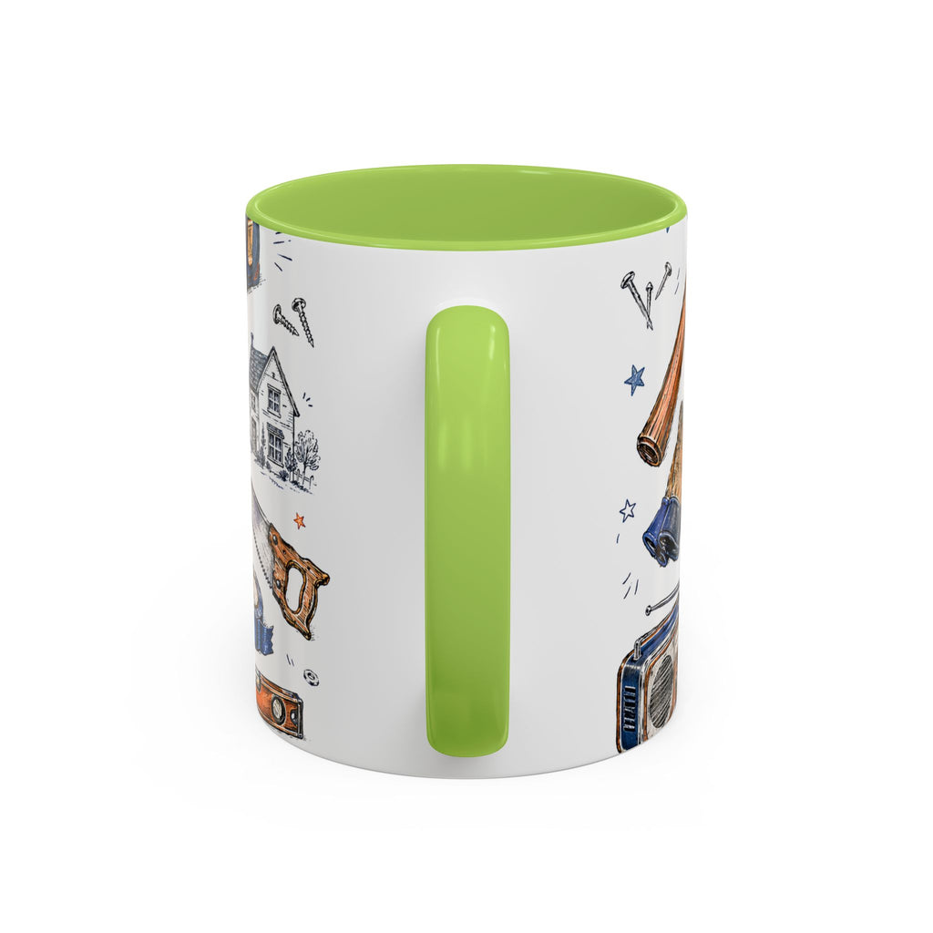 Mr Fix It Coffee Mug | Father's Day Gift for Dad | Accent Color Ceramic 11oz 15oz