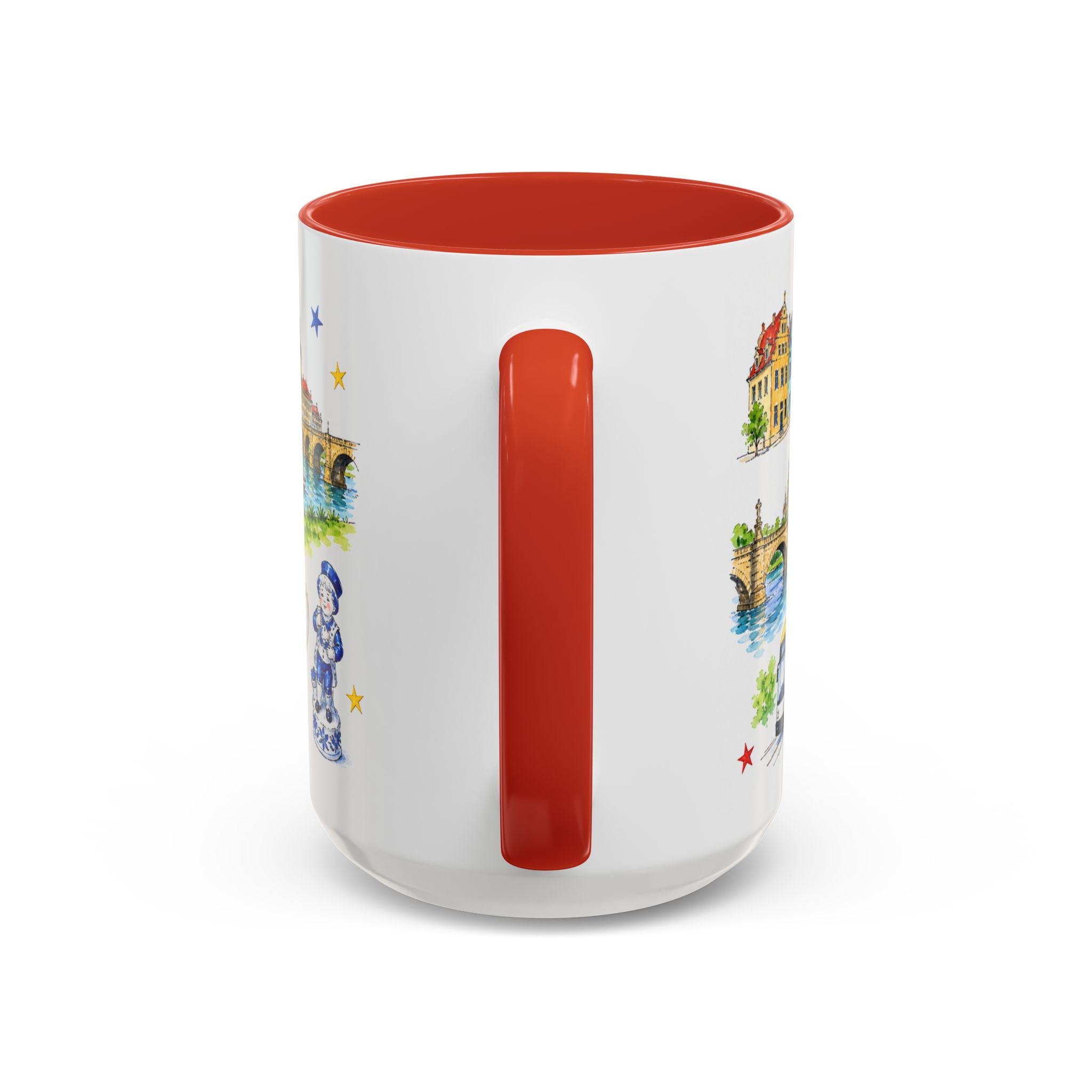 Dresden Illustrated Travel Mug | City Souvenir Accent Coffee Mug | 11oz 15oz Ceramic Cup