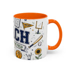 Coach Best Dad On The Field Coffee Mug | Father's Day Gift for Dad | Accent Color Ceramic 11oz 15oz