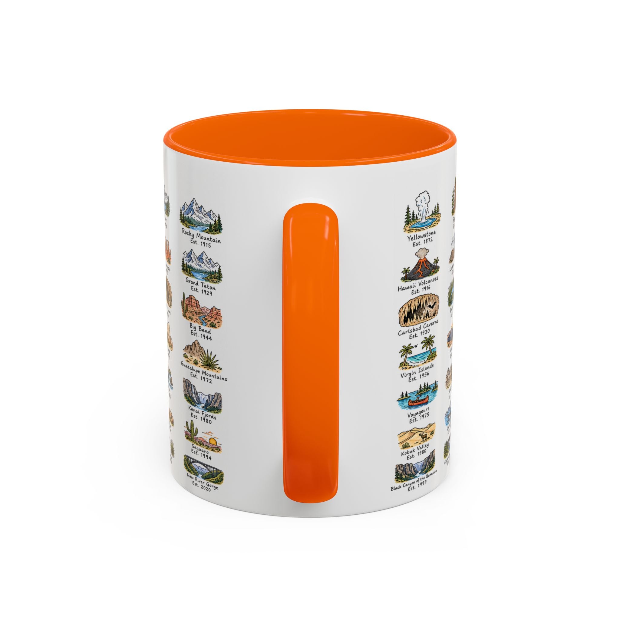 63 National Parks Mug | U.S. Parks Coffee Cup | Park Bucket List Gift | Road Trip Hiking Camping Souvenir