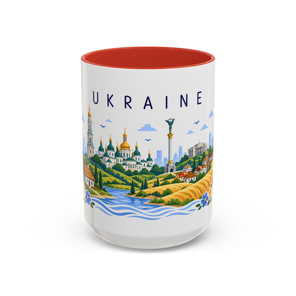 Ukraine Coffee Mug | Travel Souvenir Accent Mug | Place Gift Ceramic Cup 11oz 15oz