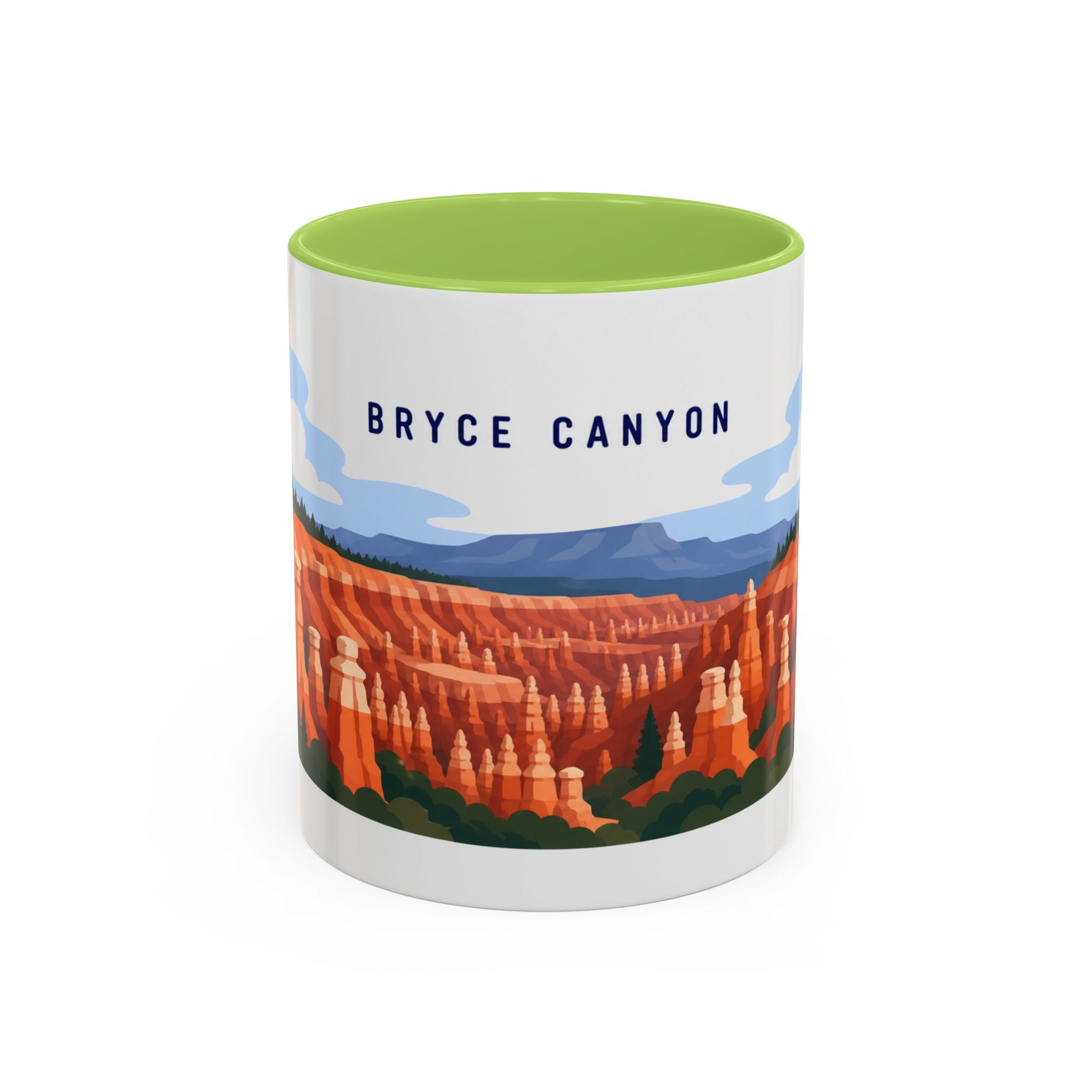 Bryce Canyon National Park Coffee Mug | Solid Color Block Park Souvenir | 11oz 15oz Accent Mug