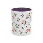 North Dakota Wild Prairie Rose Mug, State Flower Floral Coffee Cup, 11oz Botanical Gift