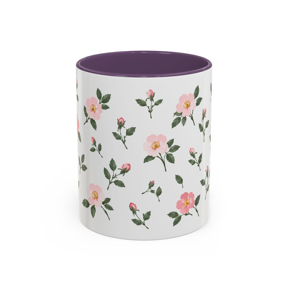 North Dakota Wild Prairie Rose Mug, State Flower Floral Coffee Cup, 11oz Botanical Gift