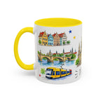 Dresden Illustrated Travel Mug | City Souvenir Accent Coffee Mug | 11oz 15oz Ceramic Cup