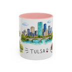 Tulsa Illustrated Travel Mug | City Souvenir Accent Coffee Mug | 11oz 15oz Ceramic Cup