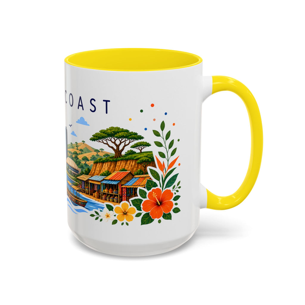 Ivory Coast Coffee Mug | Travel Souvenir Accent Mug | Place Gift Ceramic Cup 11oz 15oz