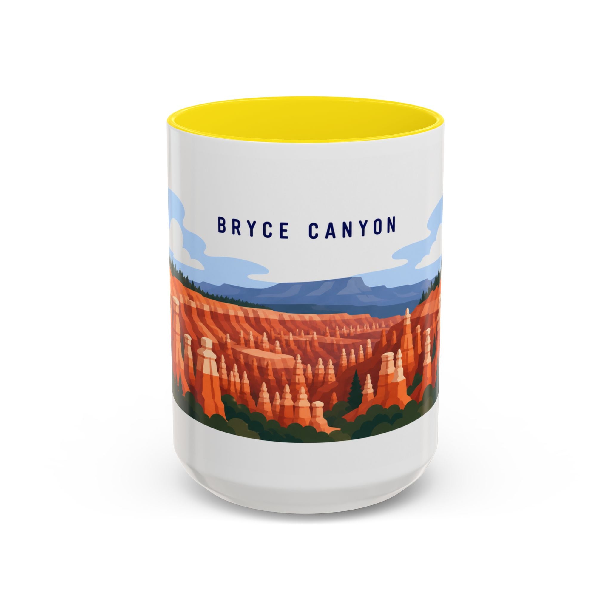 Bryce Canyon National Park Coffee Mug | Solid Color Block Park Souvenir | 11oz 15oz Accent Mug