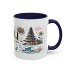 Bali Coffee Mug | Indonesia Souvenir Travel Gift | Accent Color Ceramic 11oz 15oz