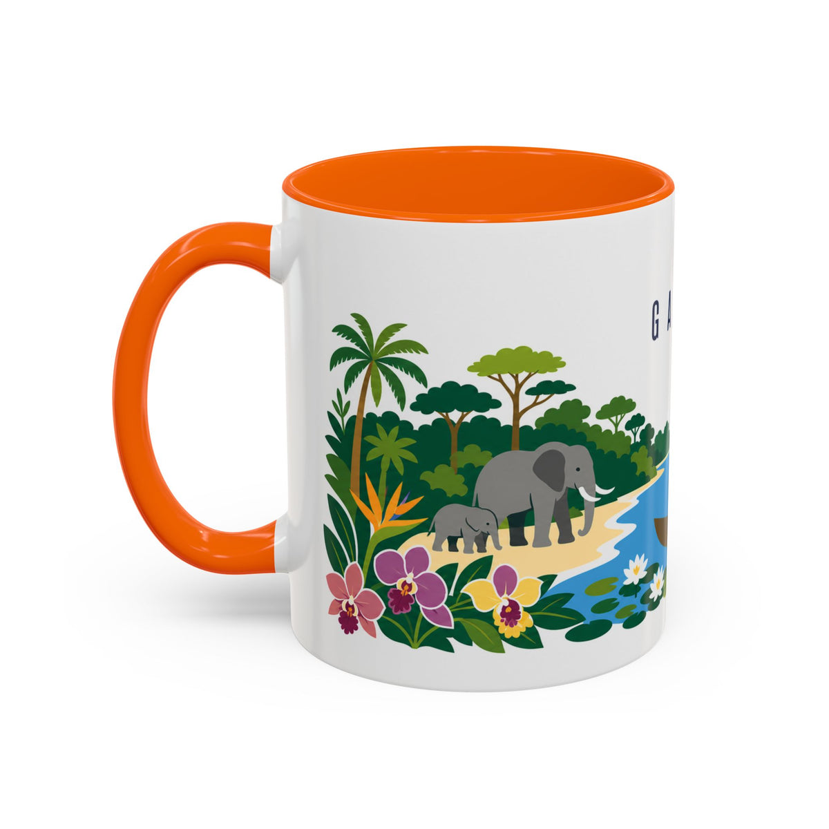 Gabon Coffee Mug | Travel Souvenir Accent Mug | Country Gift Ceramic Cup 11oz 15oz