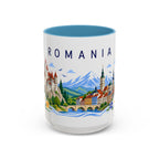 Romania Coffee Mug | Travel Souvenir Accent Mug | Place Gift Ceramic Cup 11oz 15oz