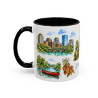 Durham Illustrated Travel Mug | City Souvenir Accent Coffee Mug | 11oz 15oz Ceramic Cup