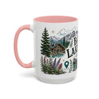 Banff Lake Louise Coffee Mug | Travel Destination Souvenir Gift | Accent Color Ceramic 11oz 15oz