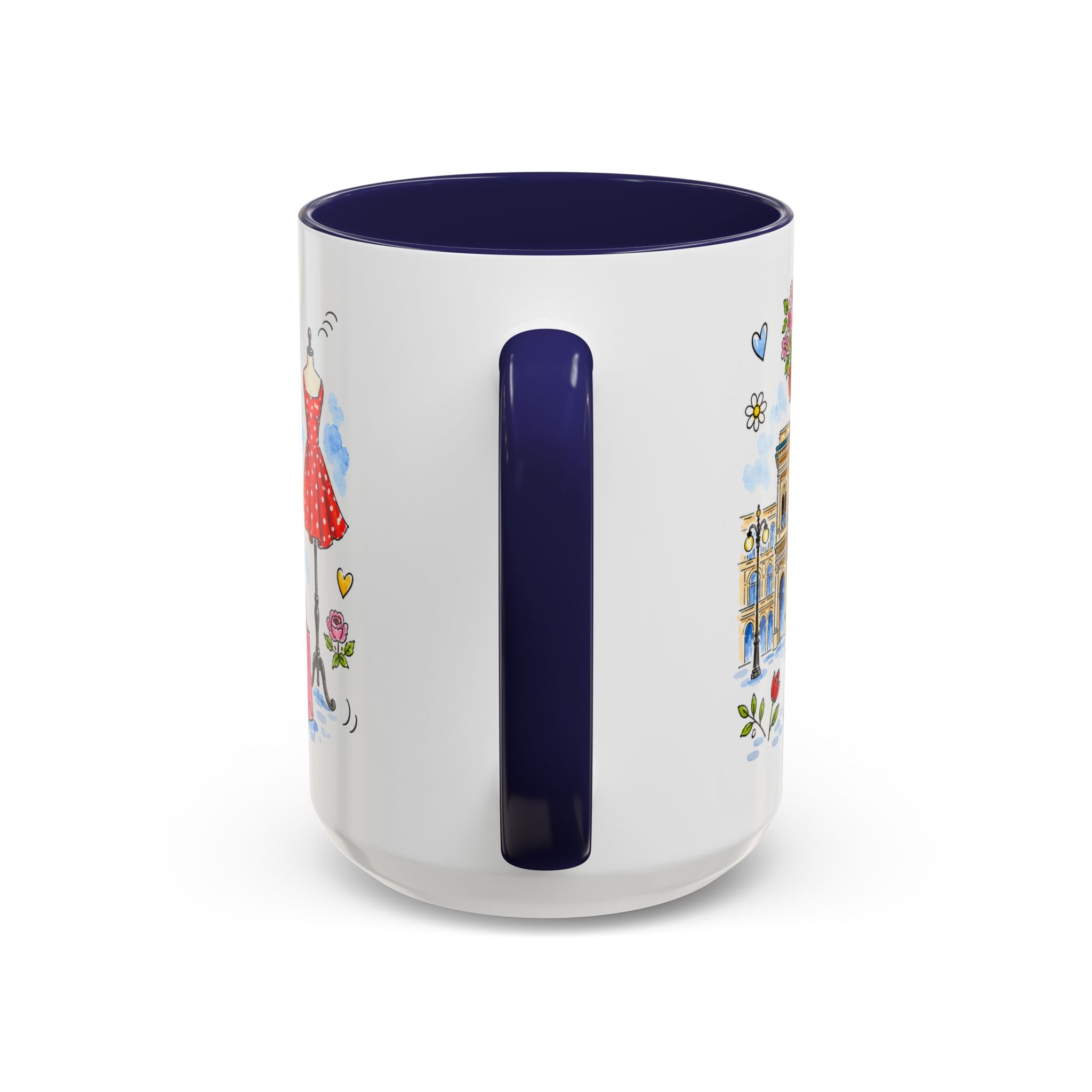 Milan Travel Mug | European City Souvenir Accent Coffee Mug | 11oz 15oz Ceramic Cup