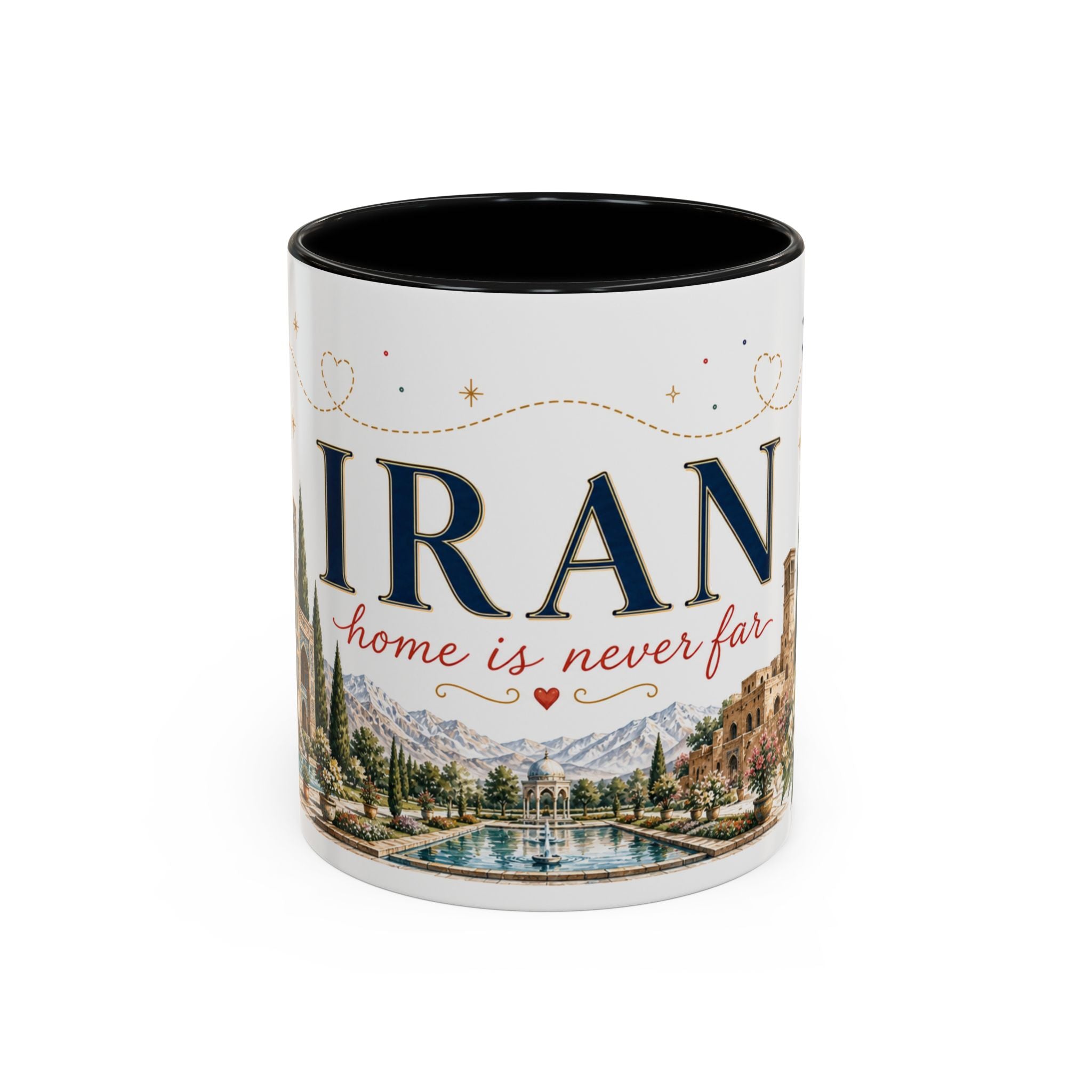 Iran Home Country Mug | Moving Away Gift | Long Distance Friendship | 11 oz 15 oz Accent Mug