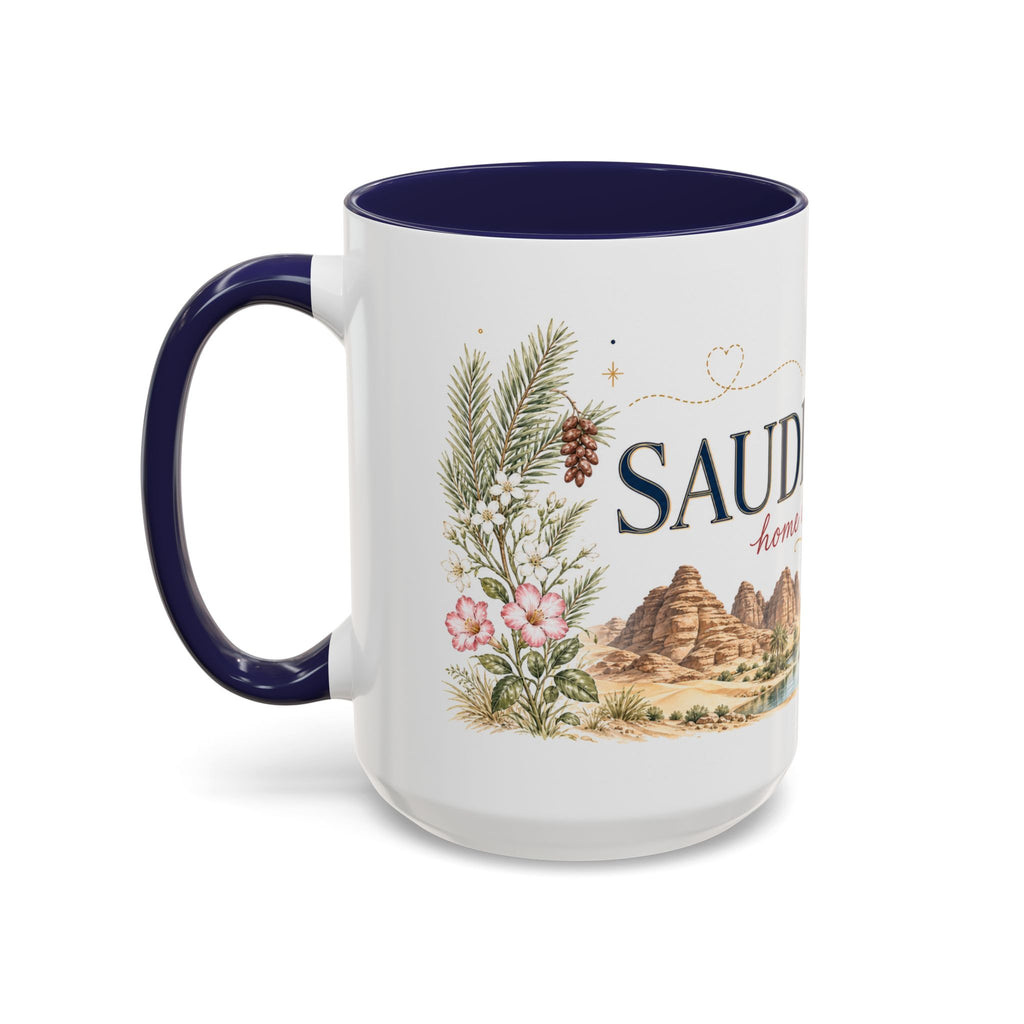 Saudi Arabia Home Country Mug | Moving Away Gift | Long Distance Friendship | 11 oz 15 oz Accent Mug