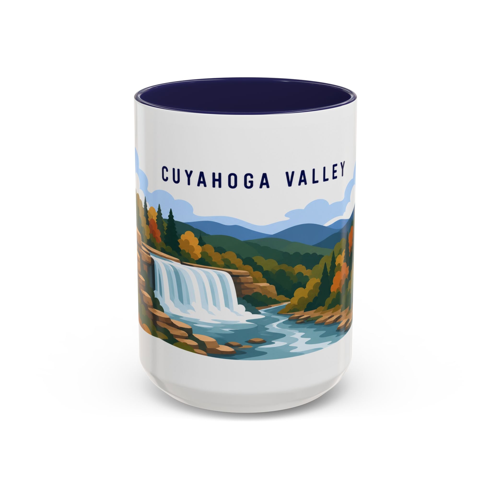 Cuyahoga Valley National Park Coffee Mug | Solid Color Block Park Souvenir | 11oz 15oz Accent Mug
