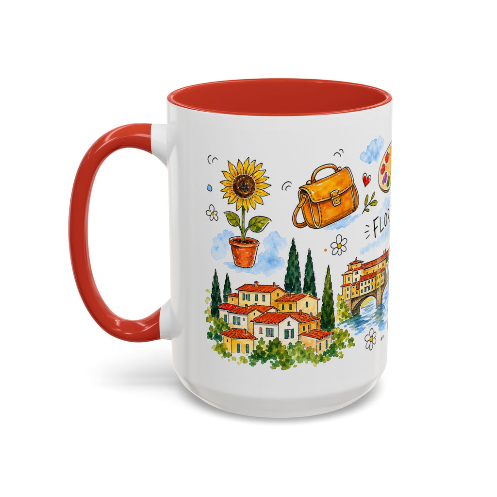 Florence Travel Mug | European City Souvenir Accent Coffee Mug | 11oz 15oz Ceramic Cup