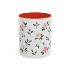 North Dakota Wild Prairie Rose Mug, State Flower Floral Coffee Cup, 11oz Botanical Gift