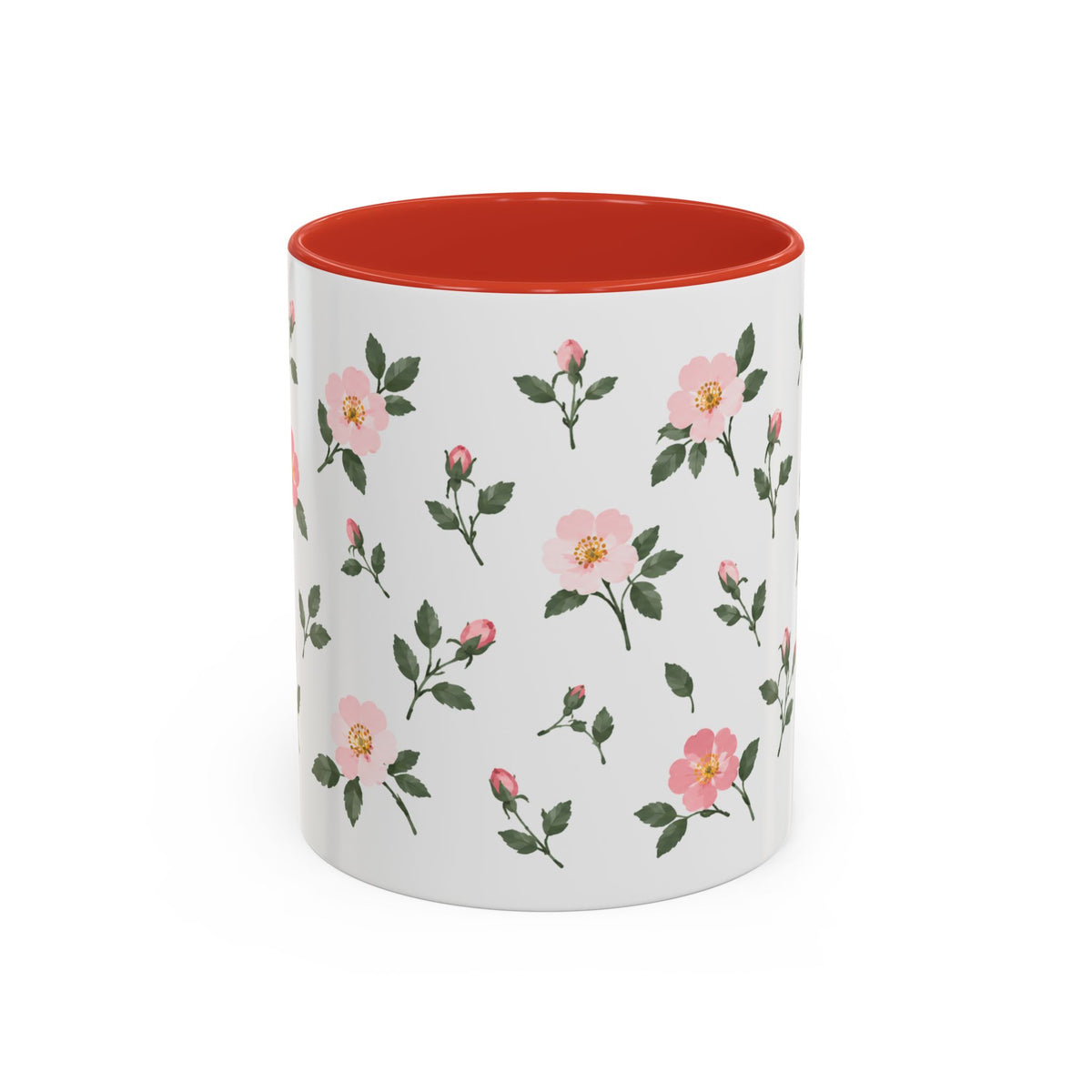North Dakota Wild Prairie Rose Mug, State Flower Floral Coffee Cup, 11oz Botanical Gift