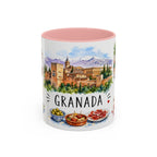 Granada Illustrated Travel Mug | City Souvenir Accent Coffee Mug | 11oz 15oz Ceramic Cup
