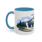 Lassen Volcanic National Park Coffee Mug | Solid Color Block Park Souvenir | 11oz 15oz Accent Mug