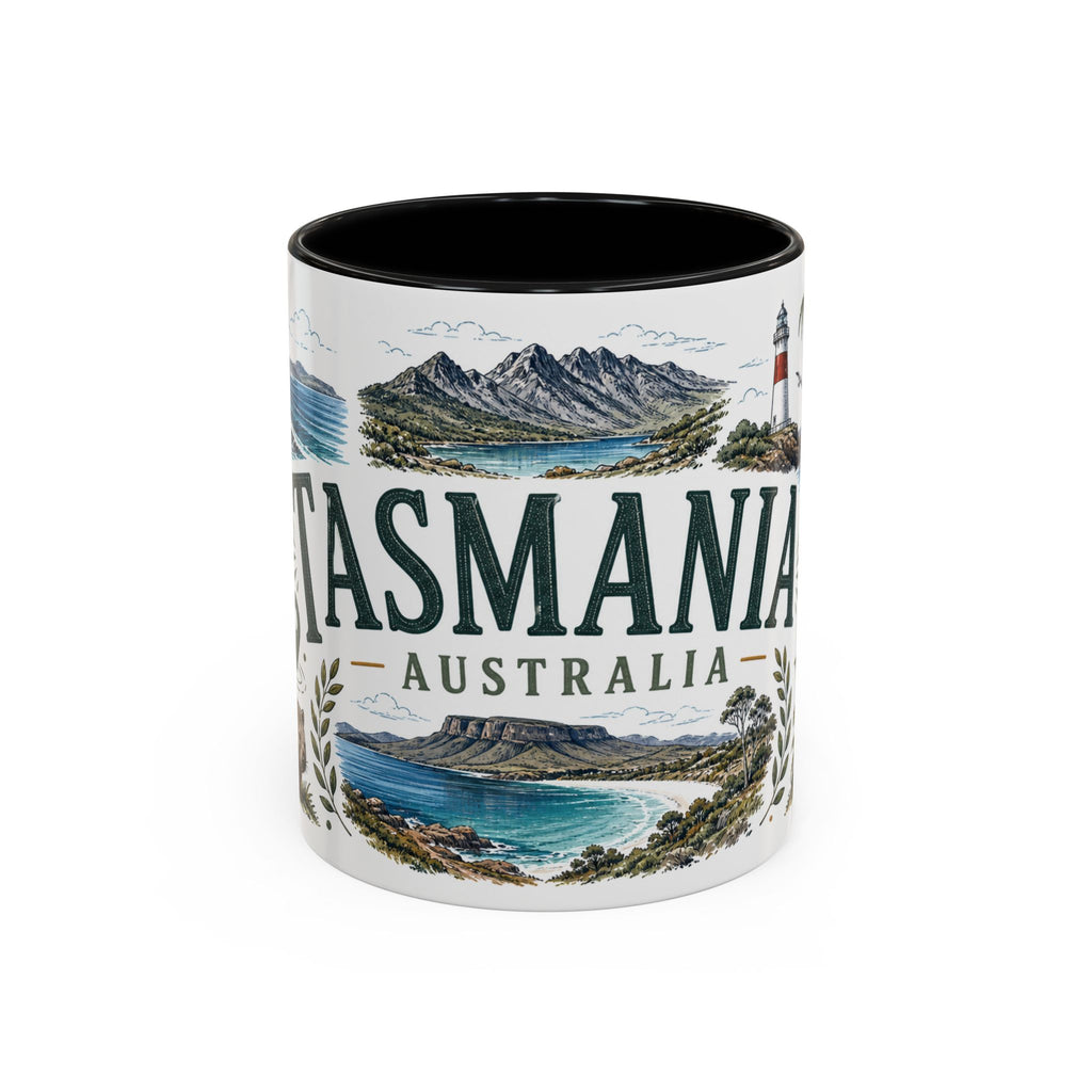 Tasmania Coffee Mug | Travel Destination Souvenir Gift | Accent Color Ceramic 11oz 15oz