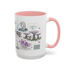 Singapore Coffee Mug | Asia Souvenir Travel Gift | Accent Color Ceramic 11oz 15oz