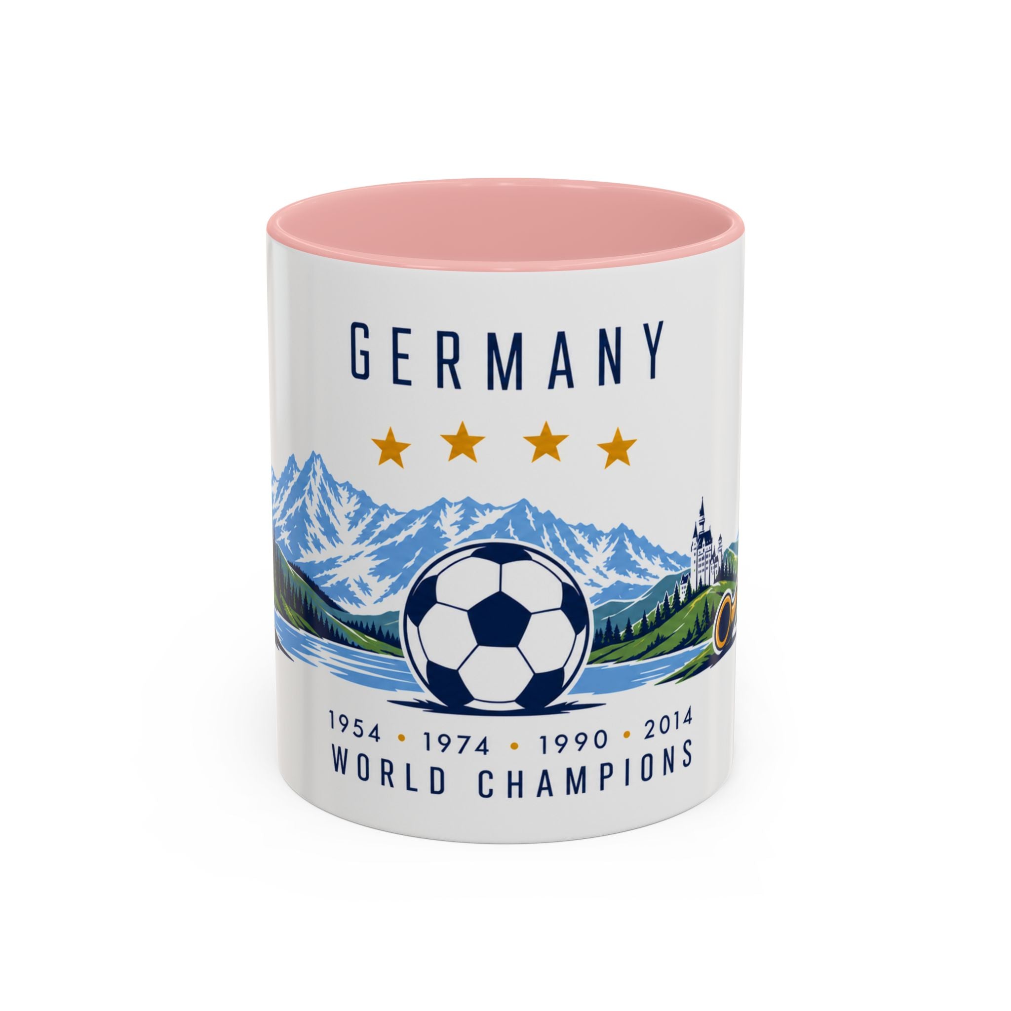 Germany World Champions Mug | Four Time Soccer Champion Gift | German Football Fan Cup | 1954–2014 | 11oz 15oz Accent Mug