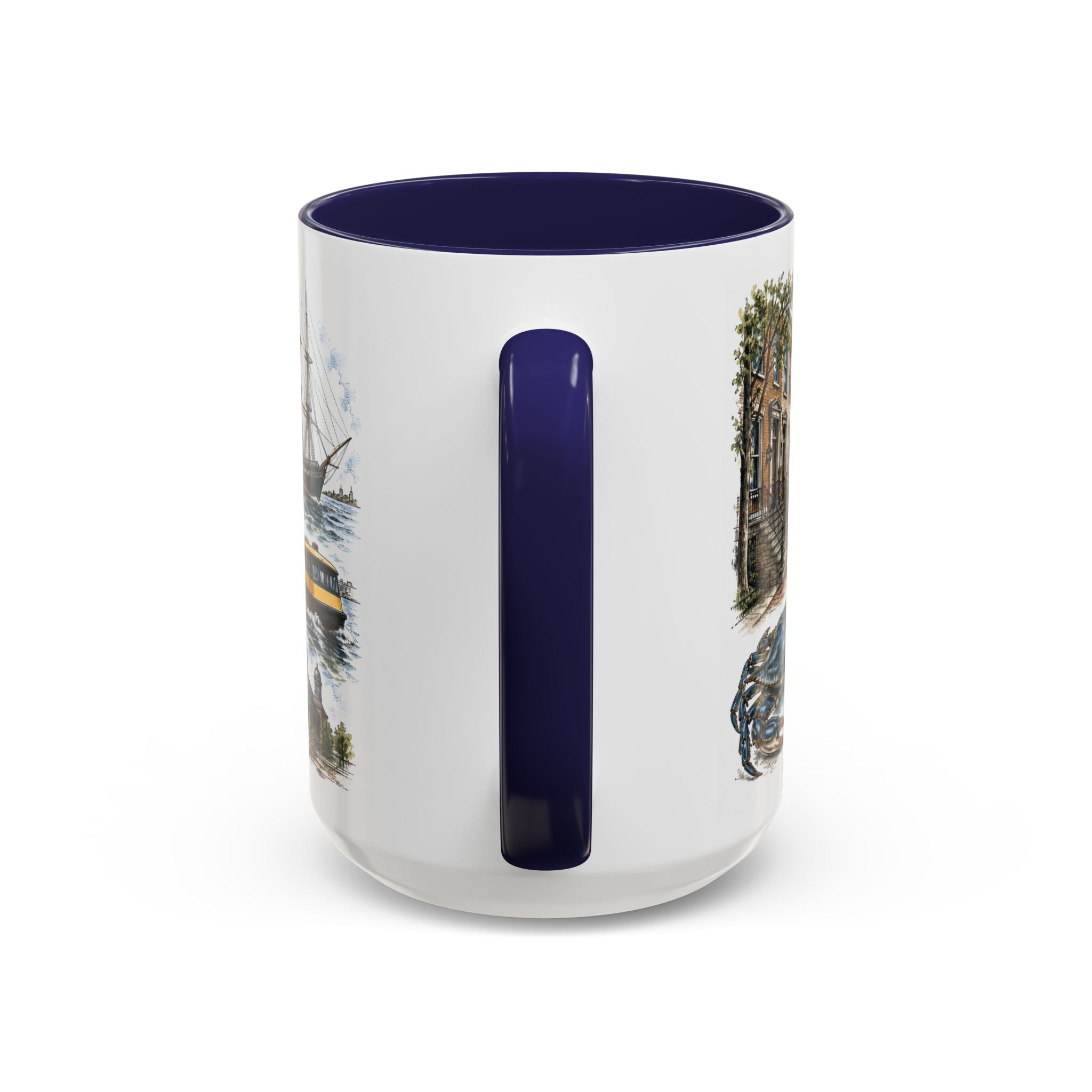 Baltimore Coffee Mug | United States Travel Souvenir | Vintage Illustrated City Gift | 11 oz 15 oz Accent Mug