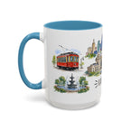 Kansas City Illustrated Travel Mug | City Souvenir Accent Coffee Mug | 11oz 15oz Ceramic Cup