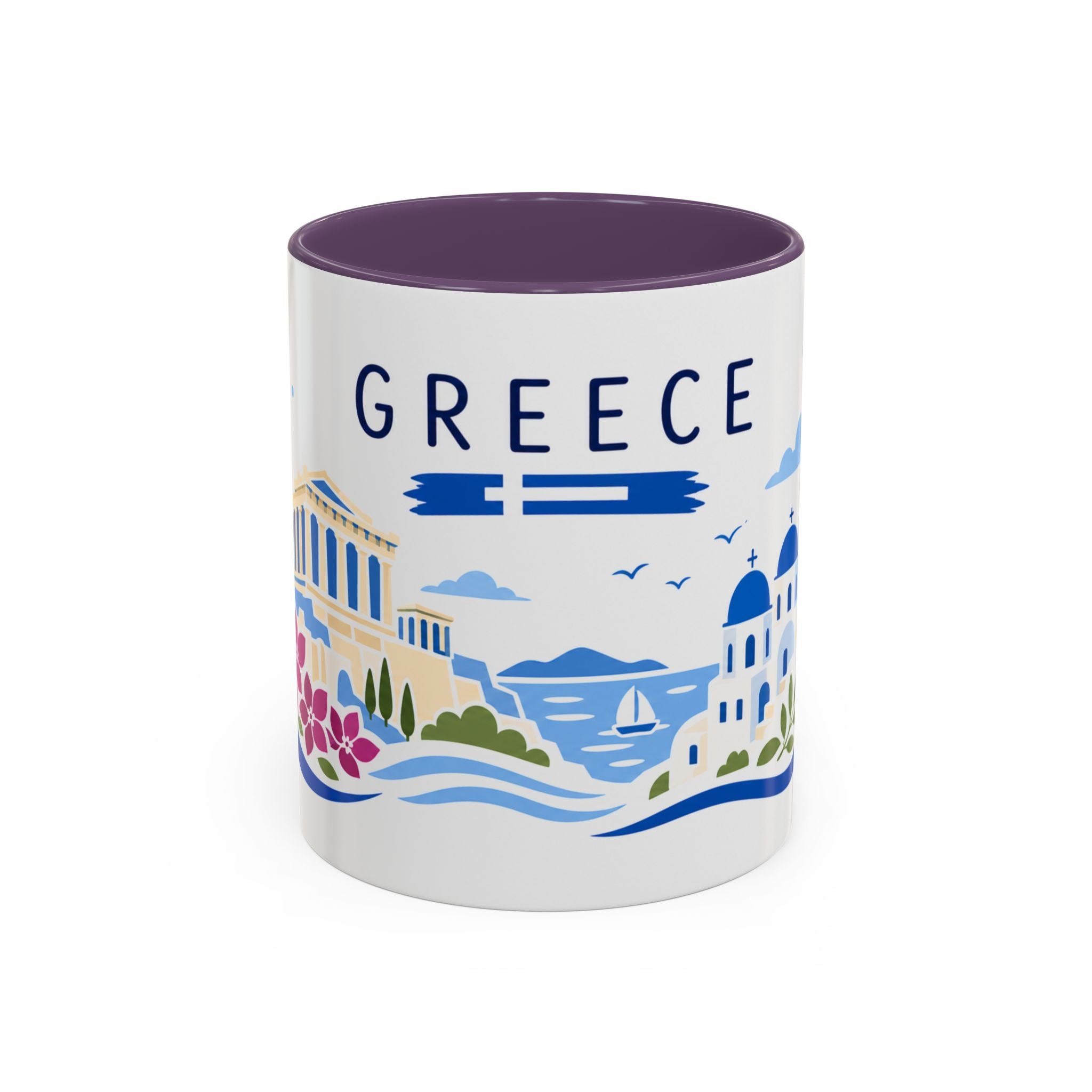 Greece Coffee Mug | Travel Souvenir Accent Mug | Country Gift Ceramic Cup 11oz 15oz