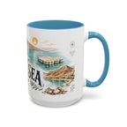 Dead Sea Mug, Jordan Travel Souvenir, Bucket List Gift, Accent Ceramic Coffee Mug 11oz 15oz