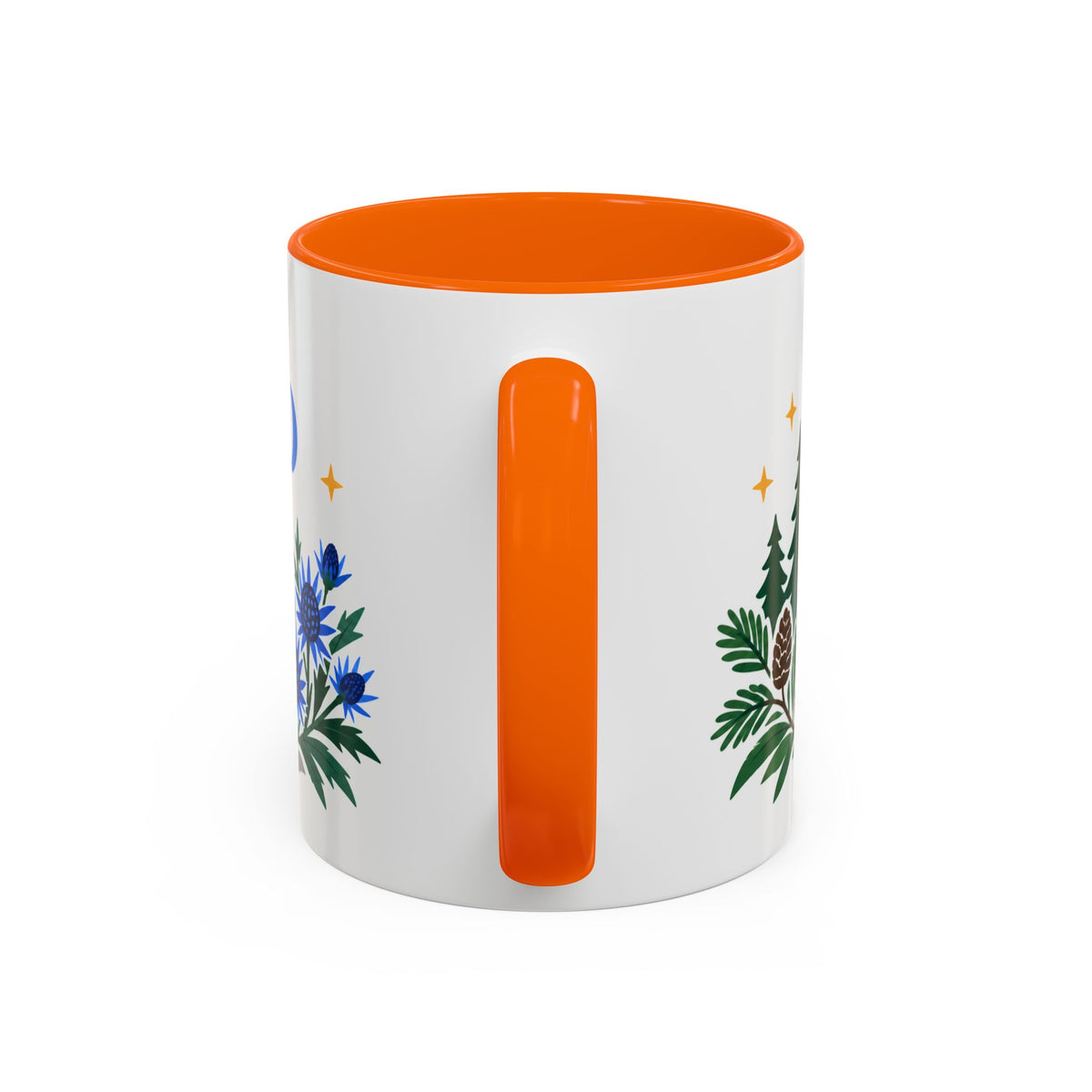 Capricorn Zodiac Coffee Mug | Sea Goat and Floral Design | Astrology Birthday Gift | 11 oz 15 oz Ceramic Accent Mug
